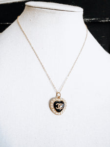 Vintage Authentic Chanel heart necklace